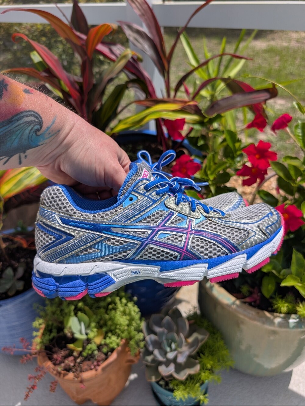 ASICS GT-1000 2 Womens Running Shoes Size 7 Walking Athletic Sneakers T3R5N